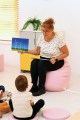 Ronde zitkussens 5 stuks licht roze Tangara Groothandel voor Kinderopvang inrichting5